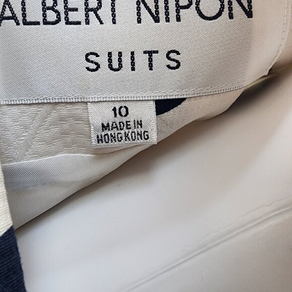 ALBERT NIPON Women's Black/White Polka dot Blazer - Size 10 - Picture 6 of 12